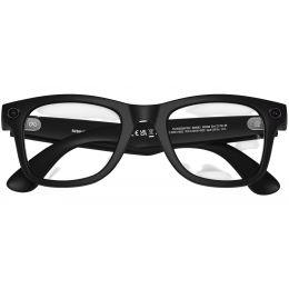 Умные очки Ray-Ban Meta* Wayfarer Gen 2 Matte Black, Прозрачные линзы для компьютера Clear Blue-Violet (RW4012), размер L